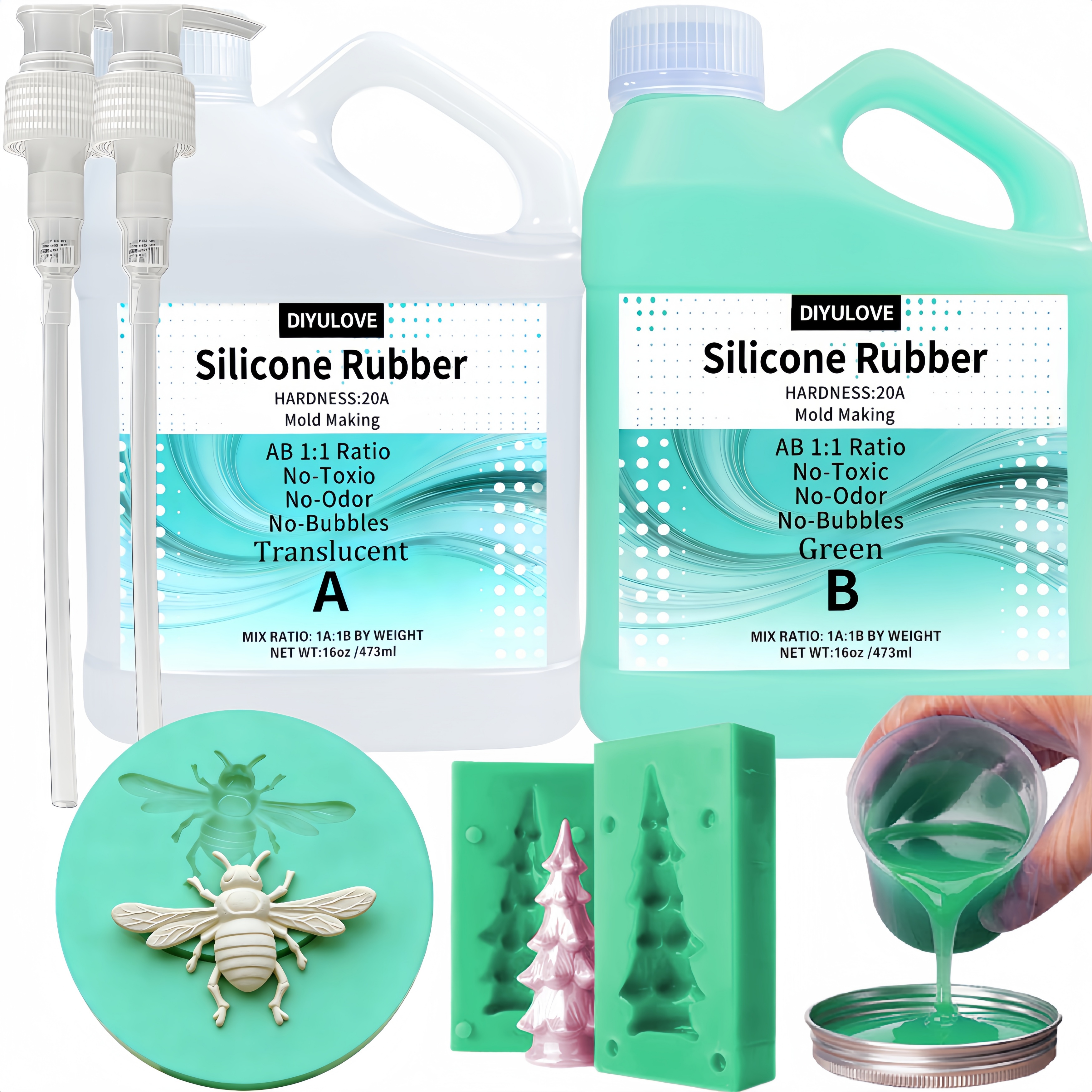 Candle Making Set - Super Elastic 15A Liquid Silicone Rubber
