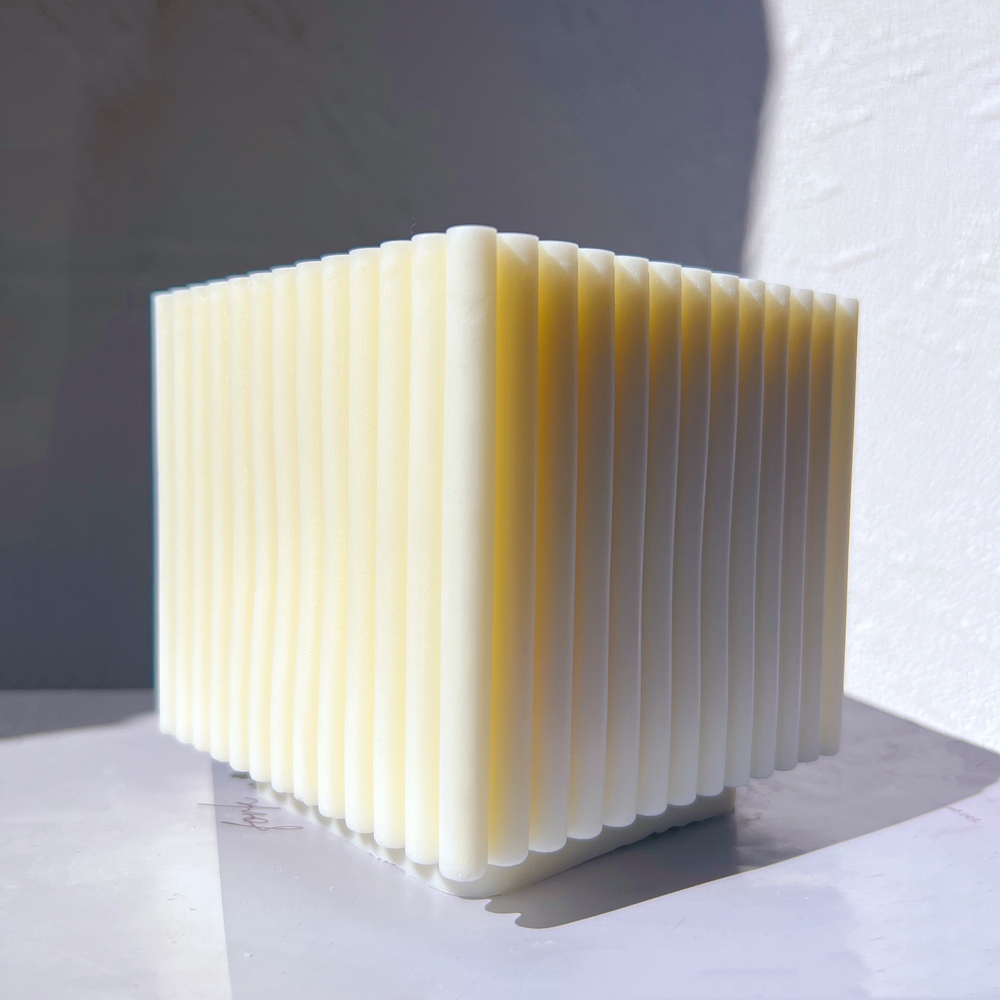 Candle Making Soy Wax - Big Size Ribbed Square Candles Mold