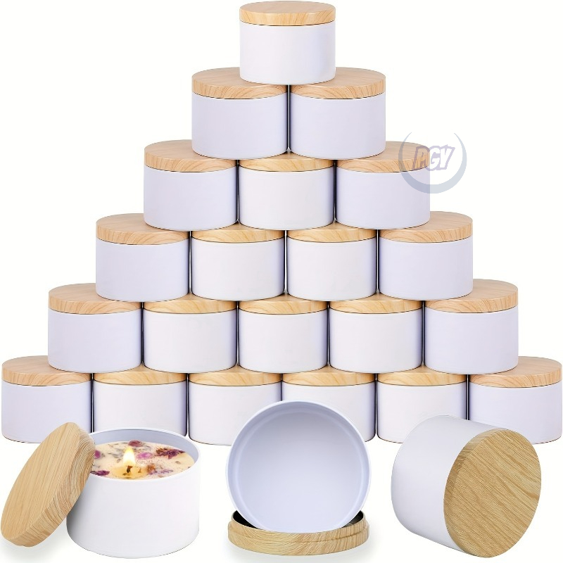 White Metal Candle Jar Candle  - Candle Making Jars With Lids のレビューと価格