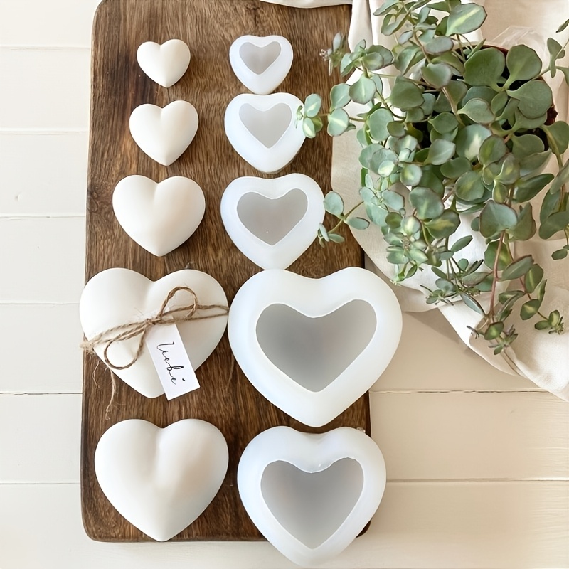 5pcs Heart-Shaped Gypsum Candl - Candle Making Set のレビューと価格