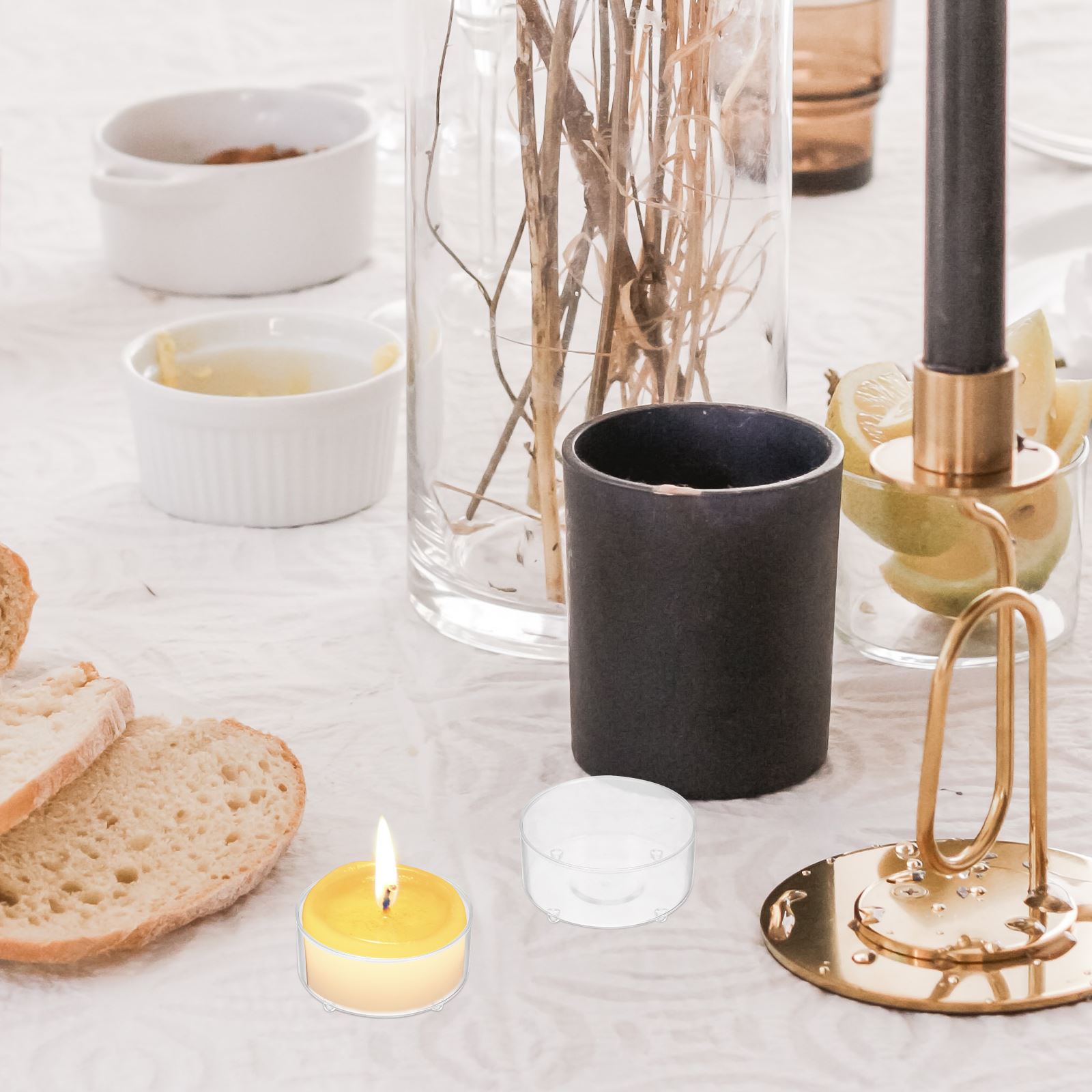 100pcs Plastic Holder Clear Cu - Candle Making Jars With Lids のレビューと価格