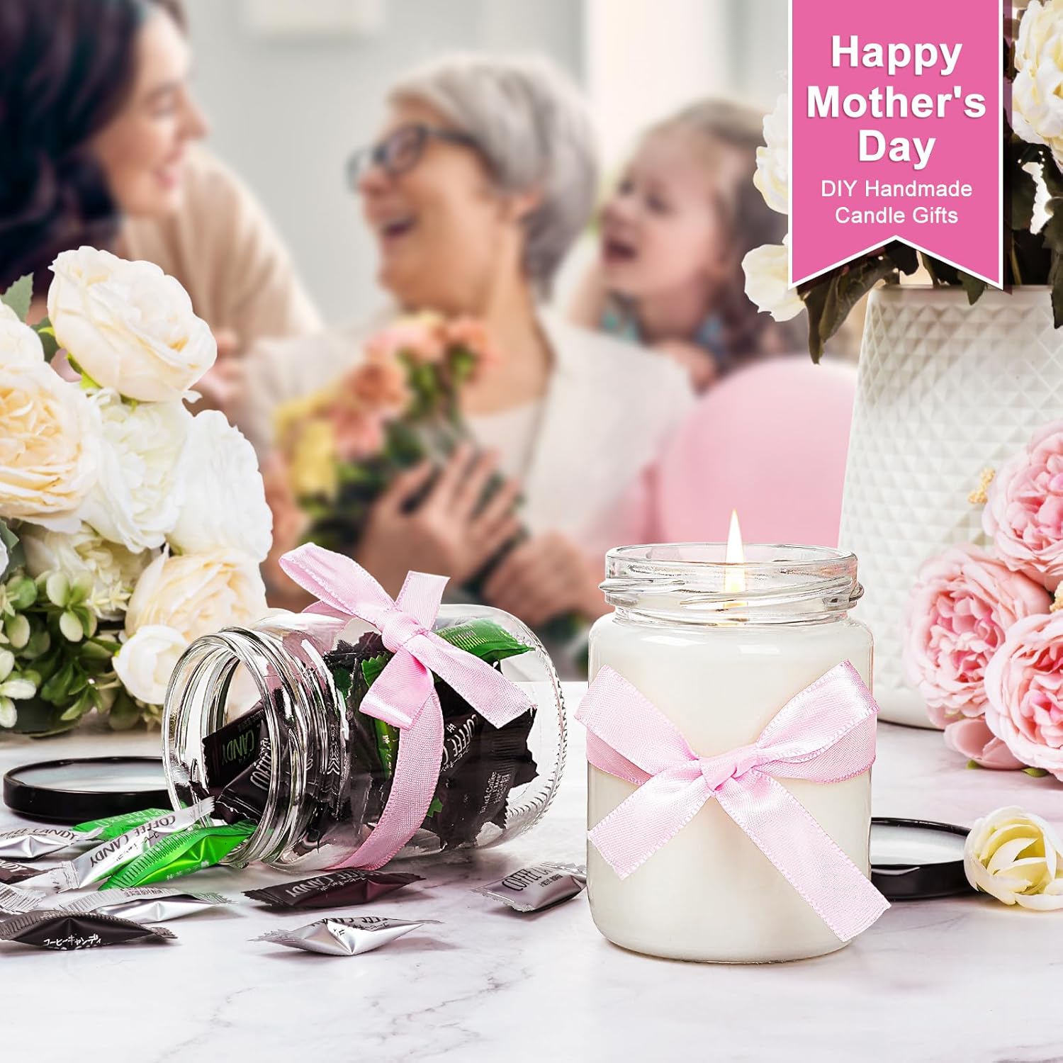 8 oz Small Glass Jars with Air - Candle Making Jars With Lids のレビューと価格