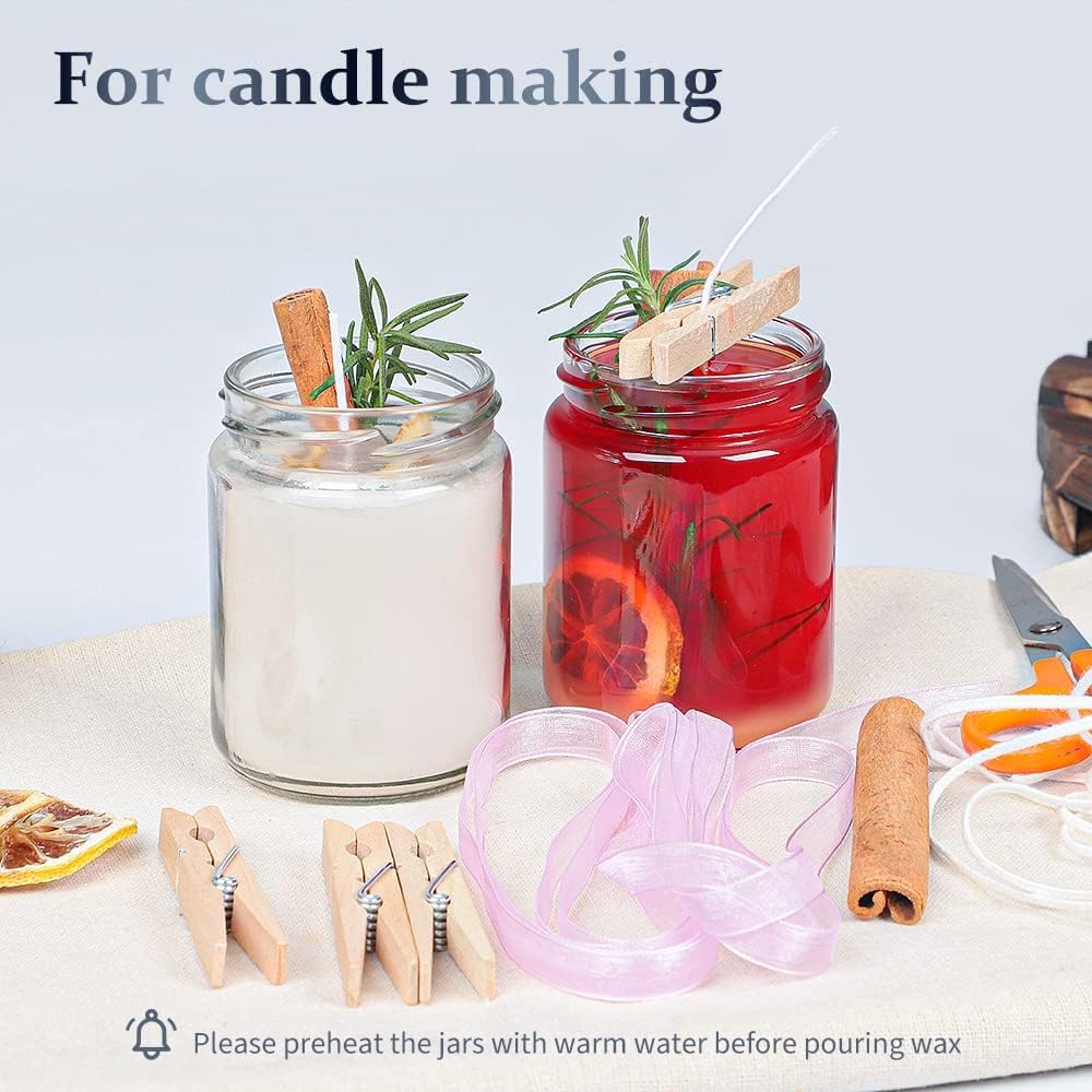 8 oz Small Glass Jars with Air - Candle Making Jars With Lids のレビューと価格