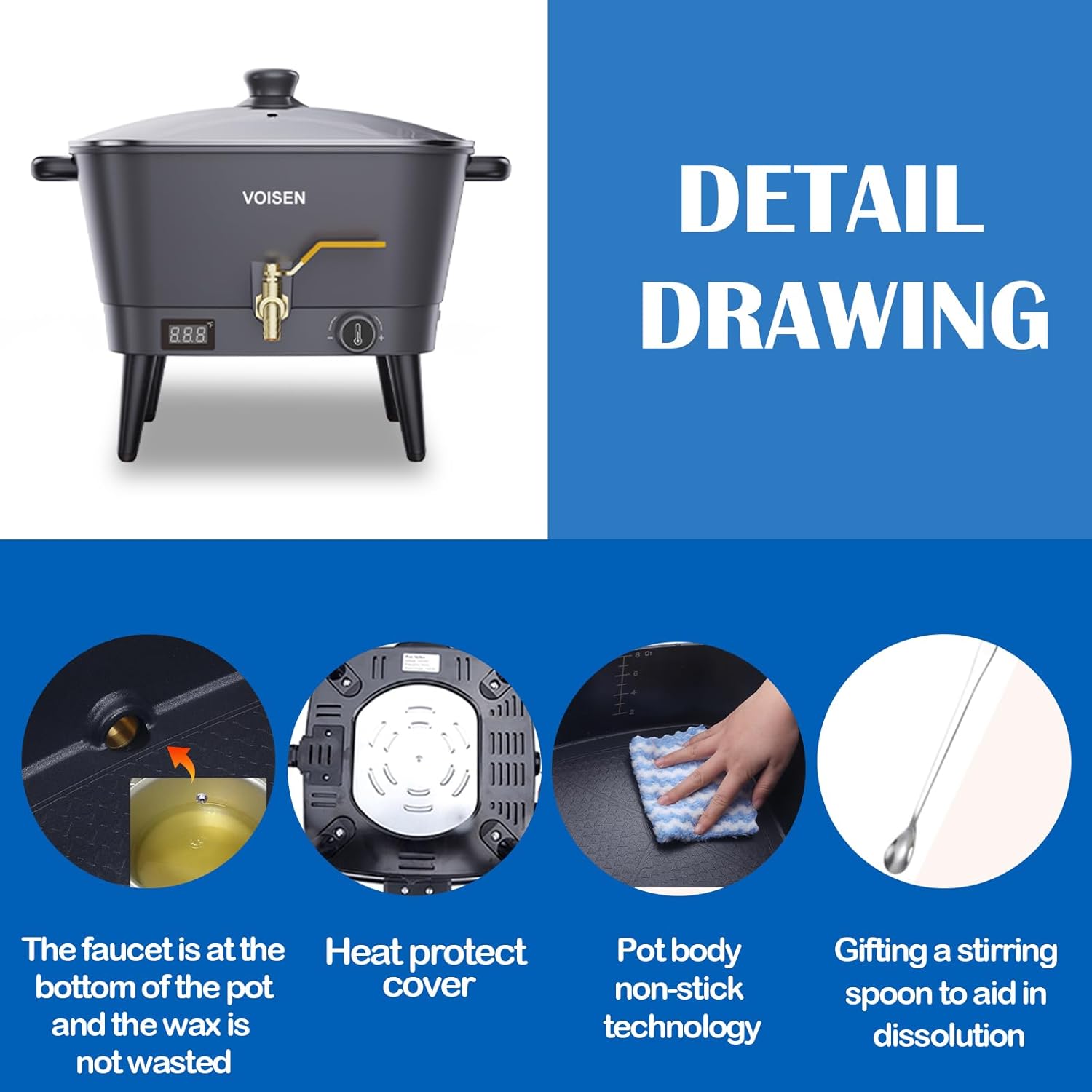 8Qt Electric Wax Melter for Ca - Candle Making Soy Wax のレビューと価格