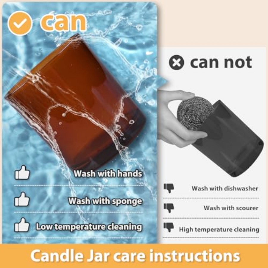 14 OZ Thick Candle Jars for Ma - Candle Making Jars With Lids のレビューと価格