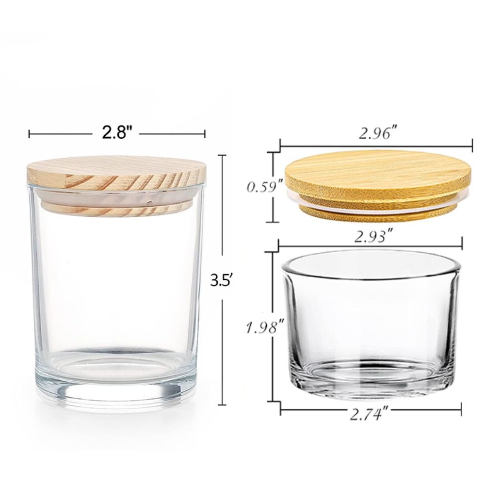 Clear Glass Candle Jars Small  - Candle Making Jars With Lids のレビューと価格