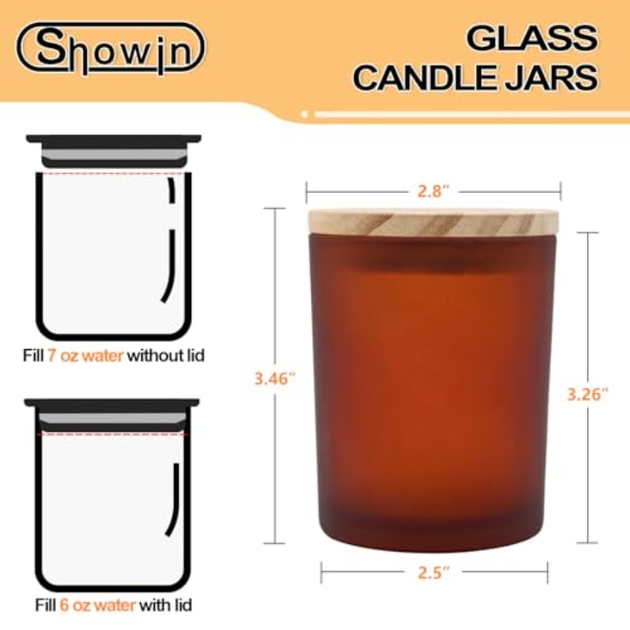 Thick Candle Jars for Making C - Candle Making Jars With Lids のレビューと価格