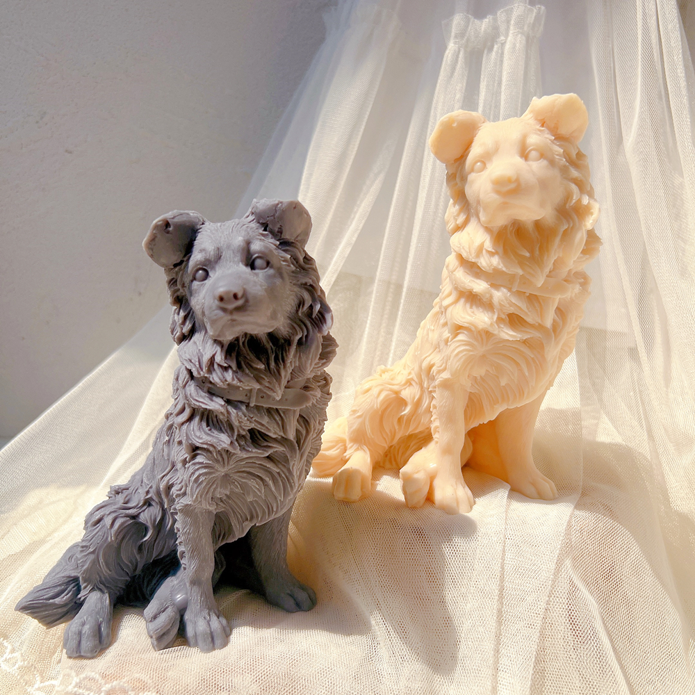Border Collie Candle Silicone  - Candle Making Soy Wax のレビューと価格