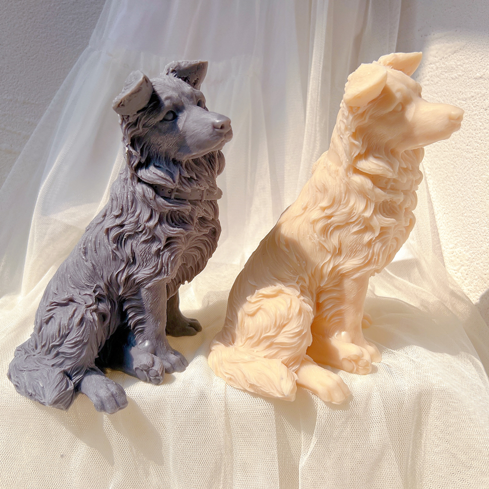 Border Collie Candle Silicone  - Candle Making Soy Wax のレビューと価格