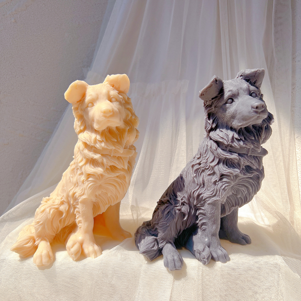 Border Collie Candle Silicone  - Candle Making Soy Wax のレビューと価格
