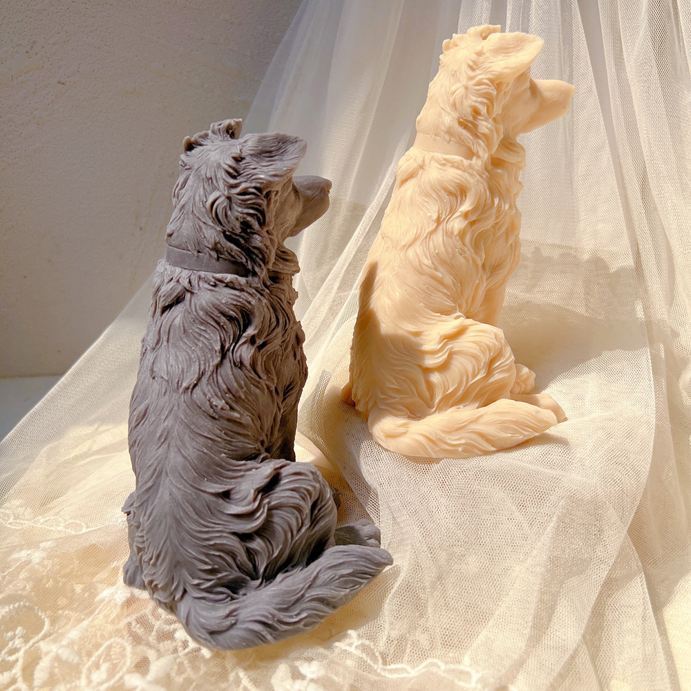 Border Collie Candle Silicone  - Candle Making Soy Wax のレビューと価格