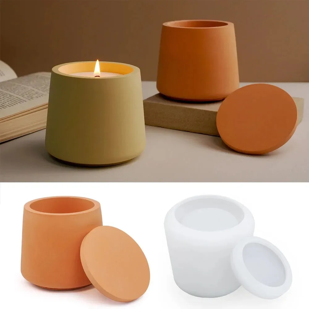 Round Candle Jar Silicone Mold - Candle Making Jars With Lids のレビューと価格