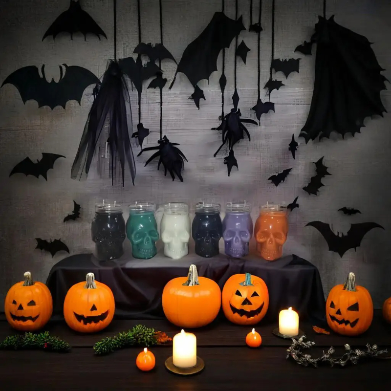 6 Pack Halloween Transparent S - Candle Making Jars With Lids のレビューと価格