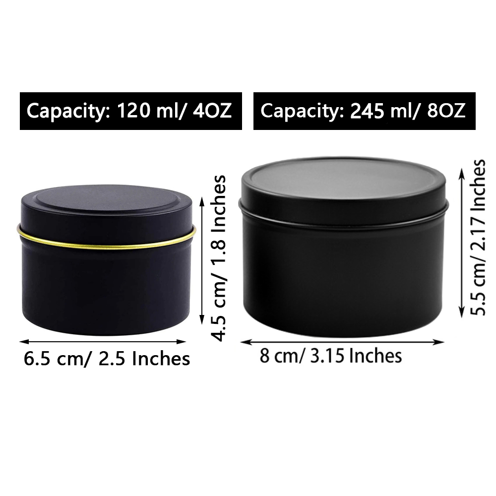 4oz/ 8oz Candle tins with lids - Candle Making Jars With Lids のレビューと価格