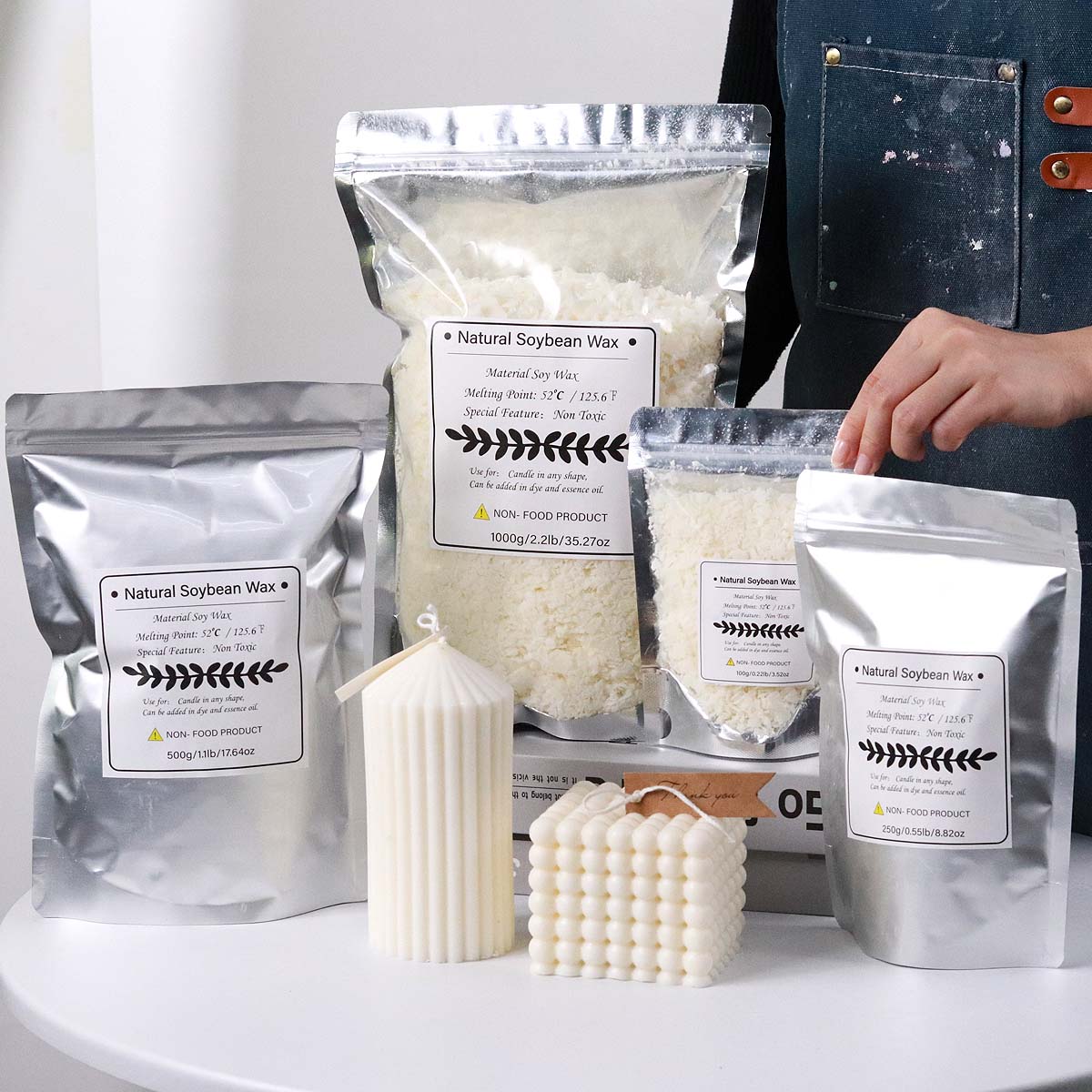 100/250/500/1000g Natural Soy  - Candle Making Soy Wax のレビューと価格