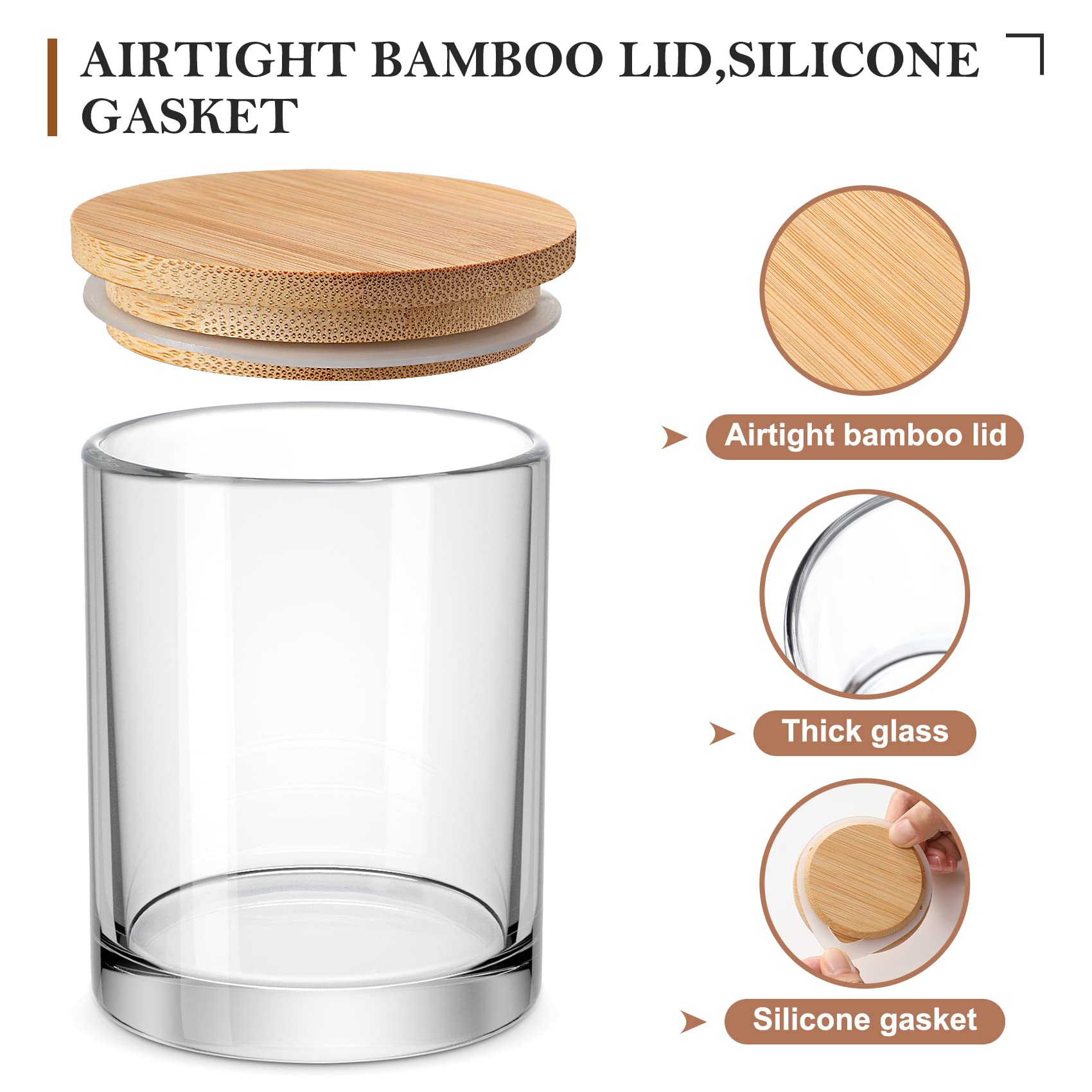 6 Pack Candle Jars with Lids E - Candle Making Jars With Lids のレビューと価格