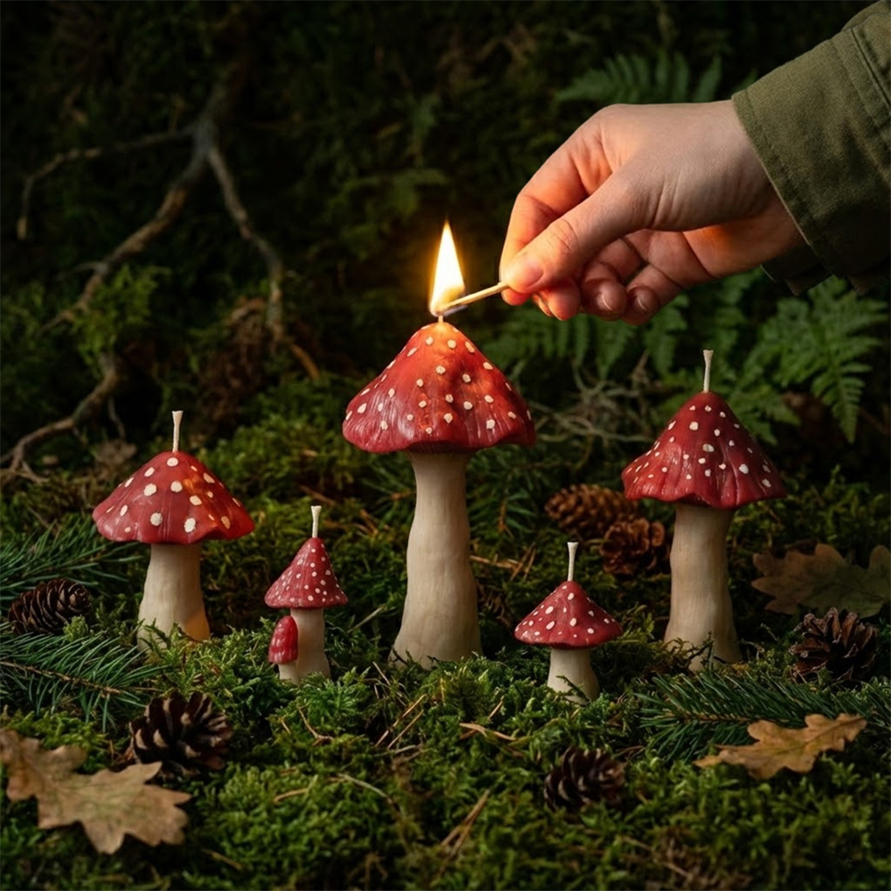 Mushroom Silicone Molds for Ca - Candle Making Soy Wax のレビューと価格