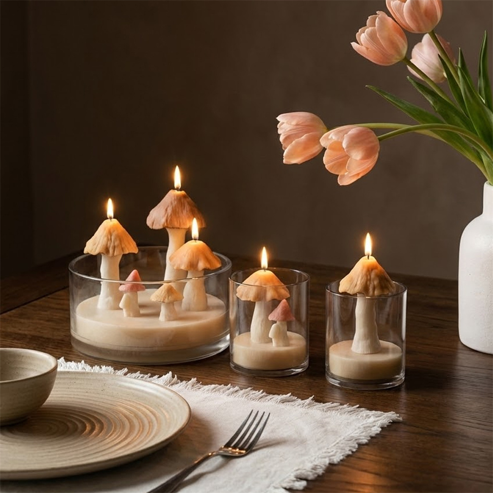 Mushroom Silicone Molds for Ca - Candle Making Soy Wax のレビューと価格