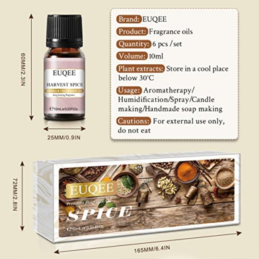 EUQEE 6PCS Spice Autumn Fragra - Candle Making Set のレビューと価格