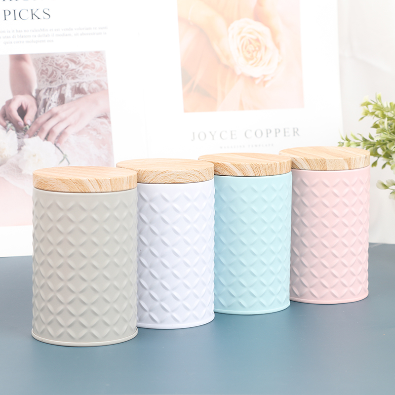 Round Empty Iron Box With Wood - Candle Making Jars With Lids のレビューと価格