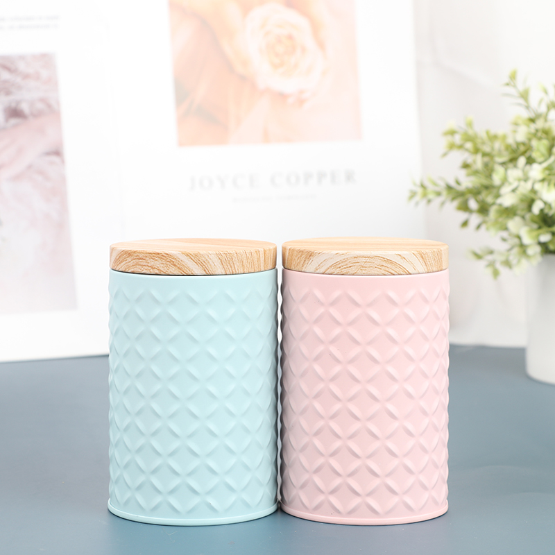 Round Empty Iron Box With Wood - Candle Making Jars With Lids のレビューと価格