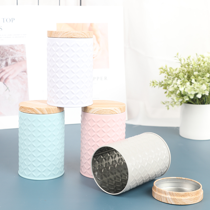 Round Empty Iron Box With Wood - Candle Making Jars With Lids のレビューと価格