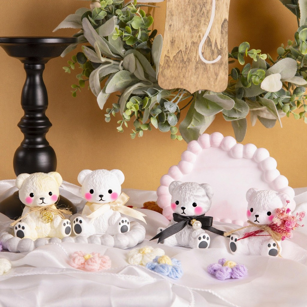 3PCS Couple Bear Silicone Mold - Candle Making Set のレビューと価格