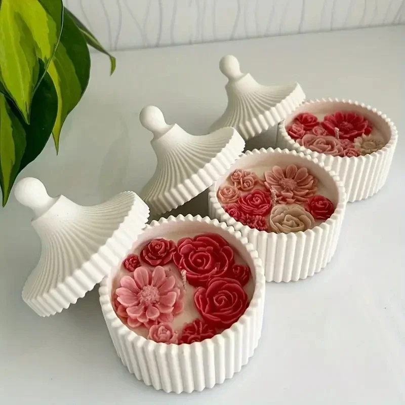 1 Set Silicone Candle Jar Mold - Candle Making Jars With Lids のレビューと価格